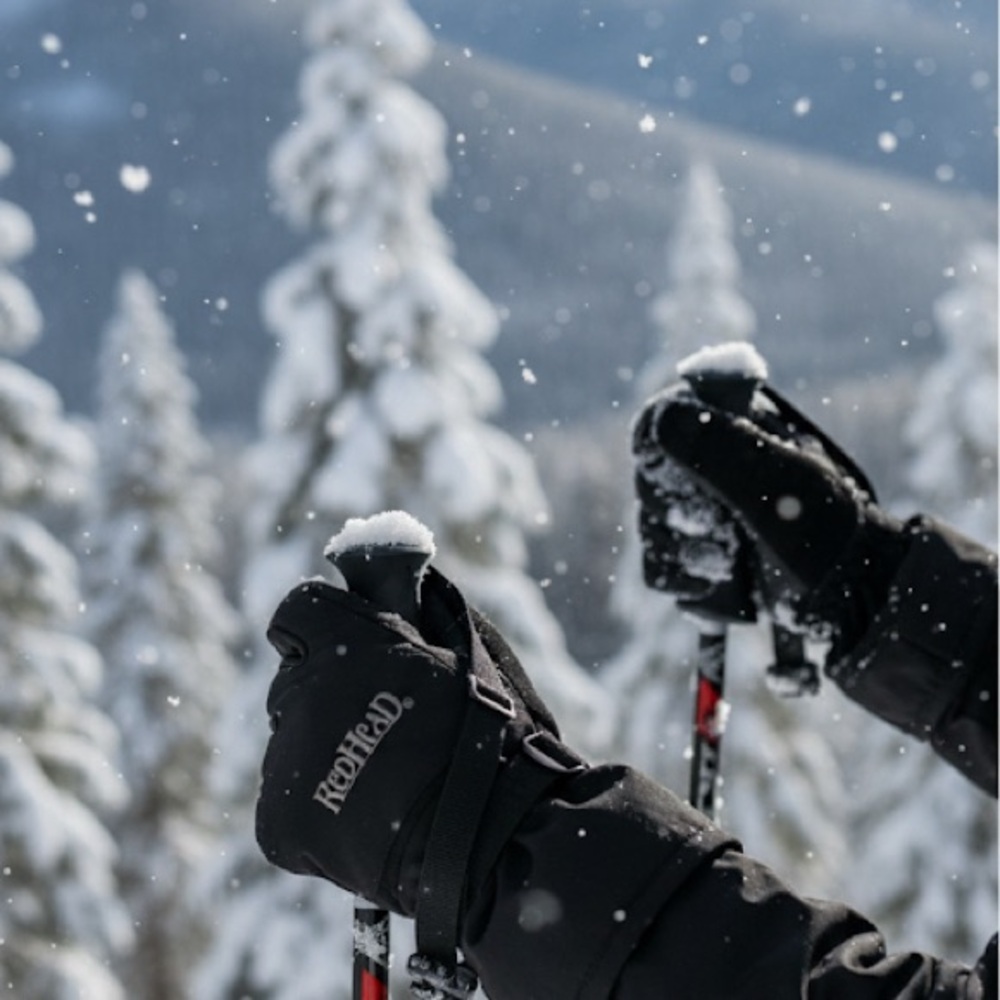 Men's XL Red Head Black Winter Gloves - Picture 4 of 11